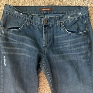 Soft lightly distressed denim